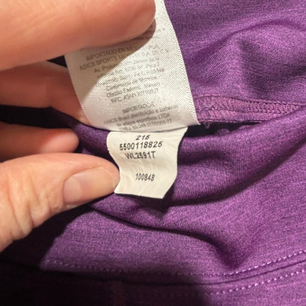 ASICS Women's Purple High Waist Leggings Medium Athletic Running Workout Tights - Picture 4 of 8